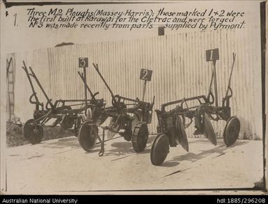 Holt tractor plough , ploughing out and burying trash