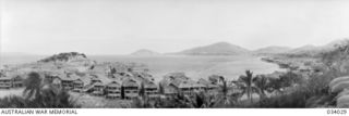 PORT MORESBY, PAPUA. 1942-08. PANORAMIC VIEW OF PORT MORESBY HARBOUR AND TOWNSHIP