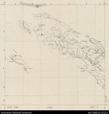 Solomon Islands, Sketch Map of Santa Isabel, Sheet 2, 1968, 1:50 000