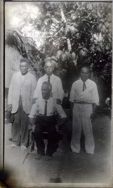 Group photograph of missionaries and elders