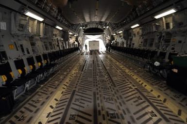 Earthquake ^ Flooding ^ Tsunami - Atlanta, Ga. , October 2, 2009 -- At Dobbins Air Force Base, this portable Logistics Incident Command Base (LICB) is being loaded aboard a C-17 cargo plane. Approximately 30 FEMA Logistics (LOG) staff (not shown) and equipment are about to depart for Samoa to set up logistical assistance in response to the recent devastating tsunami. George Armstrong/FEMA