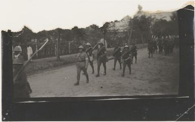 Medical corps and soldiers of the Australian Naval and Military Expeditionary Force on parade, Rabaul, New Guinea, 1914