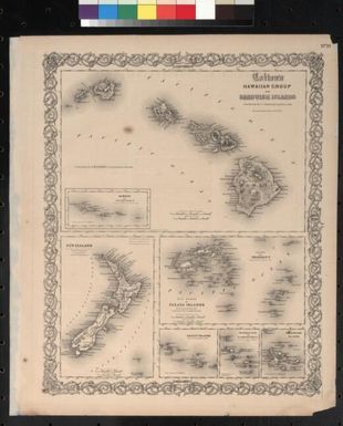 Coltons Hawaiian Group or Sandwich Islands : surveyed by the U.S. Exploring Expedition, 1841 discovered by Capt Cook 1778