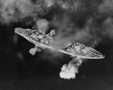 USS Pennsylvania (B-38) Bombarding Guam Island