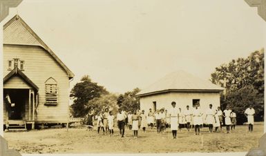 Pupils at the Methodist Mission school at Nausori, Fiji, 1928