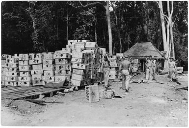 New Zealand National Patriotic Fund Board's store, Guadalcanal, Solomon Islands, during World War 2