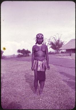 Some of our visitors; young Indigenous woman : Minj Station, Wahgi Valley, Papua New Guinea, 1954 / Terence and Margaret Spencer