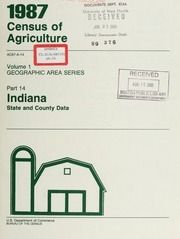 1987 census of agriculture, pt.14- Indiana