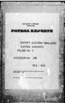 Patrol Reports. Eastern Highlands District, Kainantu, 1955 - 1956