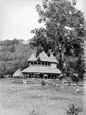 [Pacific Island building]