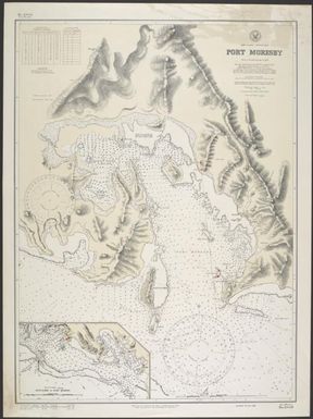 Port Moresby, New Guinea, south coast : from a British survey in 1885 / Hydrographic Office, U.S. Navy