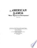 Water resources development by the U.S. Army Corps of Engineers in American Samoa, 1975