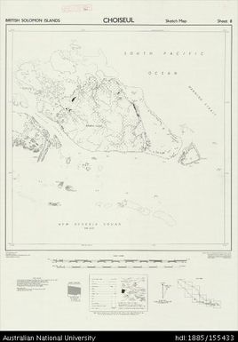 Solomon Islands, British Solomon Islands, Choiseul, Series: X715 (Sketch), Sheet 8, 1959, 1:50 000