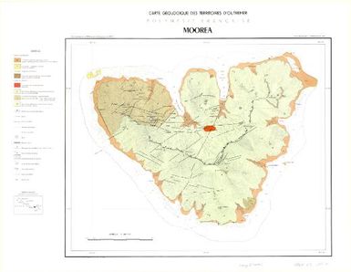 Carte geologique des territoires d'outremer, Polynesie francaise : [iles de Societe]: Moorea