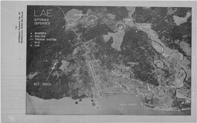 [Aerial photographs relating to the Japanese occupation and defense areas in Lae, Papua New Guinea, 1943] (130)