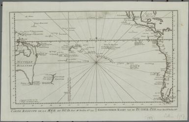 Carte reduite de la Mer du Sud : Gereduceerde kaart van de Zuider-Zee / par Mr. Bellin ; J.V.S. direx