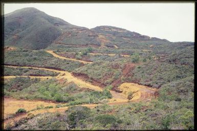 Mining damage to shrubland