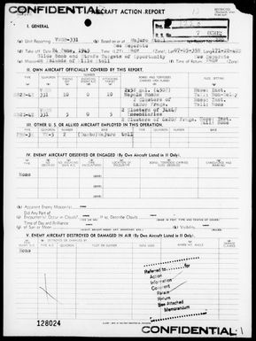 VMSB-331 - ACA Report #220-Bombing and strafing attack on islands of Mille Atoll, Marshall Islands on 6/24/45