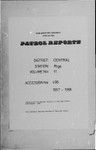 Patrol Reports. Central District, Rigo, 1957-1958
