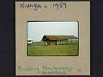Building temporary quarters, Kiunga, 1957