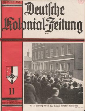 Deutsche Kolonialzeitung, 49. Jg. 1. November 1937, Heft 11.