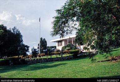 Vanuatu - Building with green lawn