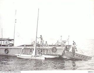 DALLMAN HARBOUR, NEW GUINEA, 1945-11-11. A SAILING REGATTA, ORGANISED BY A COMMITTEE FROM 16TH INFANTRY BRIGADE, WAS HELD ON DALLMAN HARBOUR. FORTY FIVE CRAFT, MADE BY THE CREWS FROM MATERIALS ..