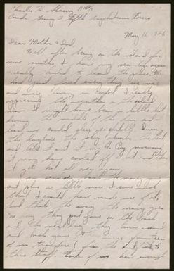 [Letter from Charles Stasny to his Parents, May 16, 1944]