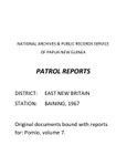 Patrol Reports. East New Britain District, Baining, 1967 - 1968