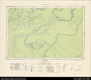 Indonesia, Western New Guinea, Por Rivier, Series: Nederlands-Nieuw-Guinea, Sheet 20-U, 1956, 1:100 000