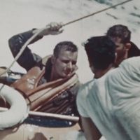 [Rescue operations for Boeing B-29 Superfortress "City of Galveston" crew, circa June 1945]