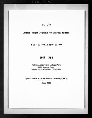 Overlay indexes for degree square 08S156E