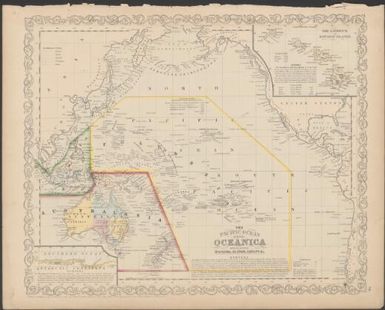 The Pacific Ocean including Oceanica with its several divisions, islands, groups &c