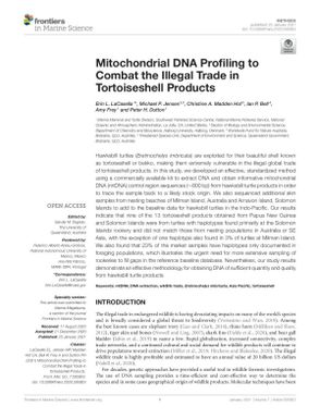 Mitochondrial DMA Profiling to Combat the Illegal Trade in Tortoiseshell Products