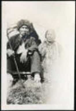 Nis-ke-guam and his wife at the Annual White Earth Celebration and Pow Wow, White Earth, Minnesota