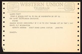 Field correspondence July - September 1963