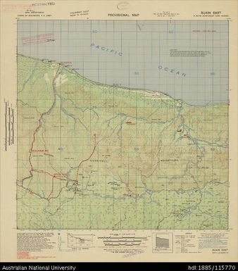 Papua New Guinea, Northeast New Guinea, Suain East - overprint, Provisional map, Sheet A54/16, 563, 1944, 1:63 360