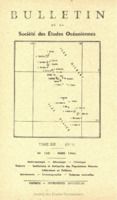Bulletin de la Société des Études Océaniennes numéro 150