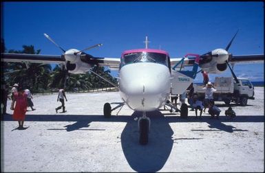 Small plane and runway