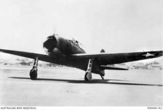 EAGLE FARM, QLD. 1943. JAPANESE SINGLE ENGINE FIGHTER AIRCRAFT MITSUBISHI A6M REISEN (ZERO FIGHTER) ALLIED CODE- NAME ZEKE REBUILT AT EAGLE FARM (BRISBANE) BY THE TECHNICAL AIR INTELLIGENCE UNIT ..