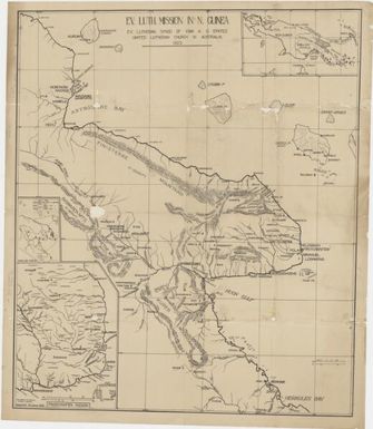 EV. Lutheran mission in N. Guinea (J.R. Black Map Collection / Item 91)