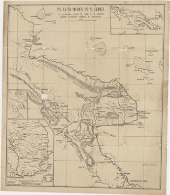 EV. Lutheran mission in N. Guinea (J.R. Black Map Collection / Item 91)