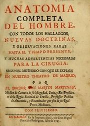 Anatomia completa del hombre : con todos los hallazgos, nuevas doctrinas, y observaciones raras hasta el tiempo presente, y muchas advertencias necessarias para la cirugia : segun el methodo con que se explica en nuestro theatro de Madrid