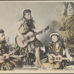 Three Hawaiian musicians