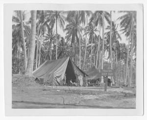 [Quartermaster Office Tent on Guadalcanal]