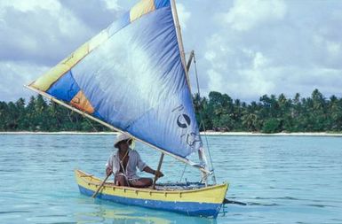 Canoes fishing