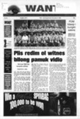 Wantok Niuspepa--Issue No. 1271 (November 05, 1998)