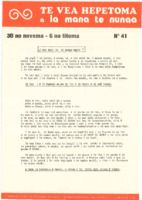 Ia Mana, bulletins hebdomadaires du 30 novembre 1980 (n° 41) au 14 février 1981 (n° 49)