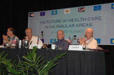 [Assignment: 48-DPA-09-30-08_SOI_K_Isl_Conf_Final] Final day of Insular Areas Health Summit [("The Future of Health Care in the Insular Areas: A Leaders Summit") at the Marriott Hotel in] Honolulu, Hawaii, where Interior Secretary Dirk Kempthorne [joined senior federal health officials and leaders of the U.S. territories and freely associated states to discuss strategies and initiatives for advancing health care in those communinties [48-DPA-09-30-08_SOI_K_Isl_Conf_Final_DOI_0856.JPG]