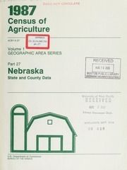 1987 census of agriculture, pt.27- Nebraska